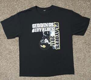 Giddings High School Buffaloes Football 2011 Playoffs T-Shirt Mens Black Graphic